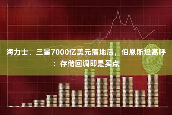 海力士、三星7000亿美元落地后，伯恩斯坦高呼：存储回调即是买点